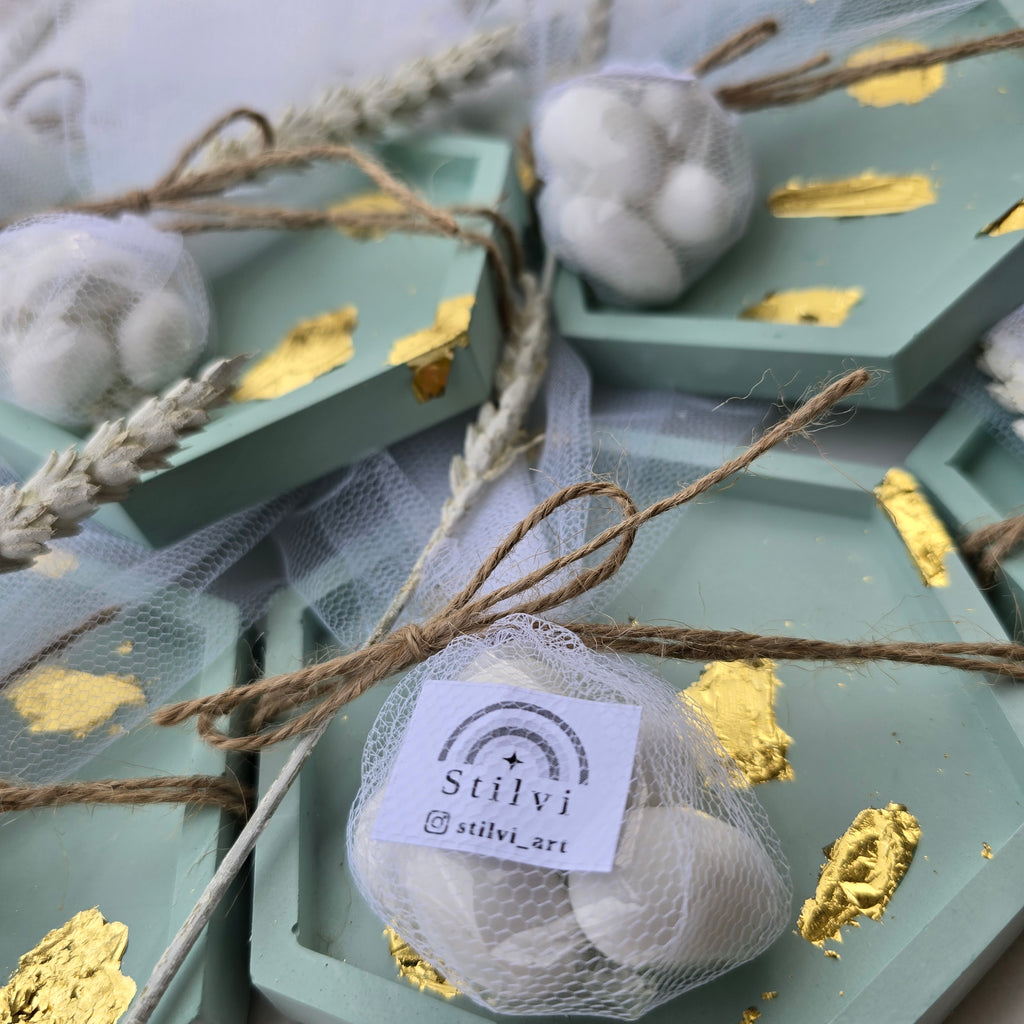 Μπομπονιέρα πολύγωνο σουβέρ