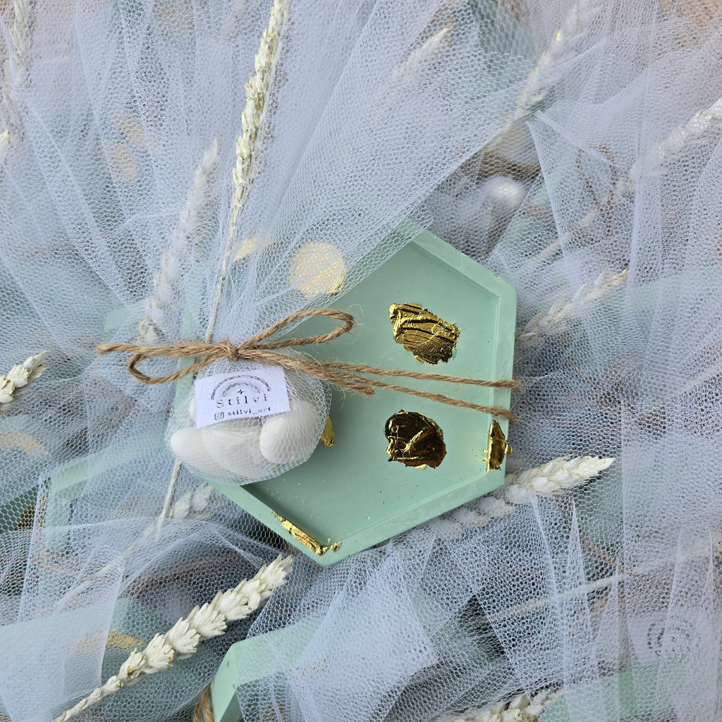 Μπομπονιέρα πολύγωνο σουβέρ