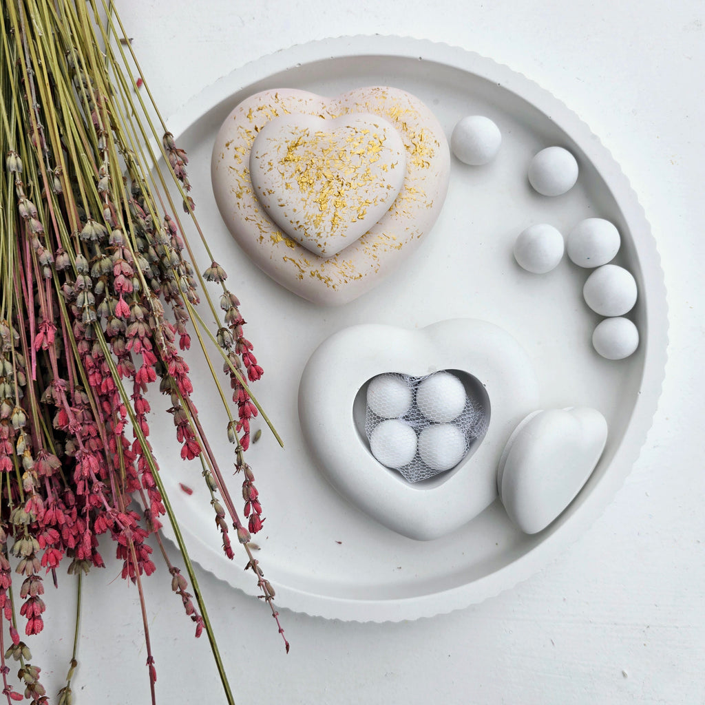 Μπομπονιέρα καρδιά μπιζουτιέρα