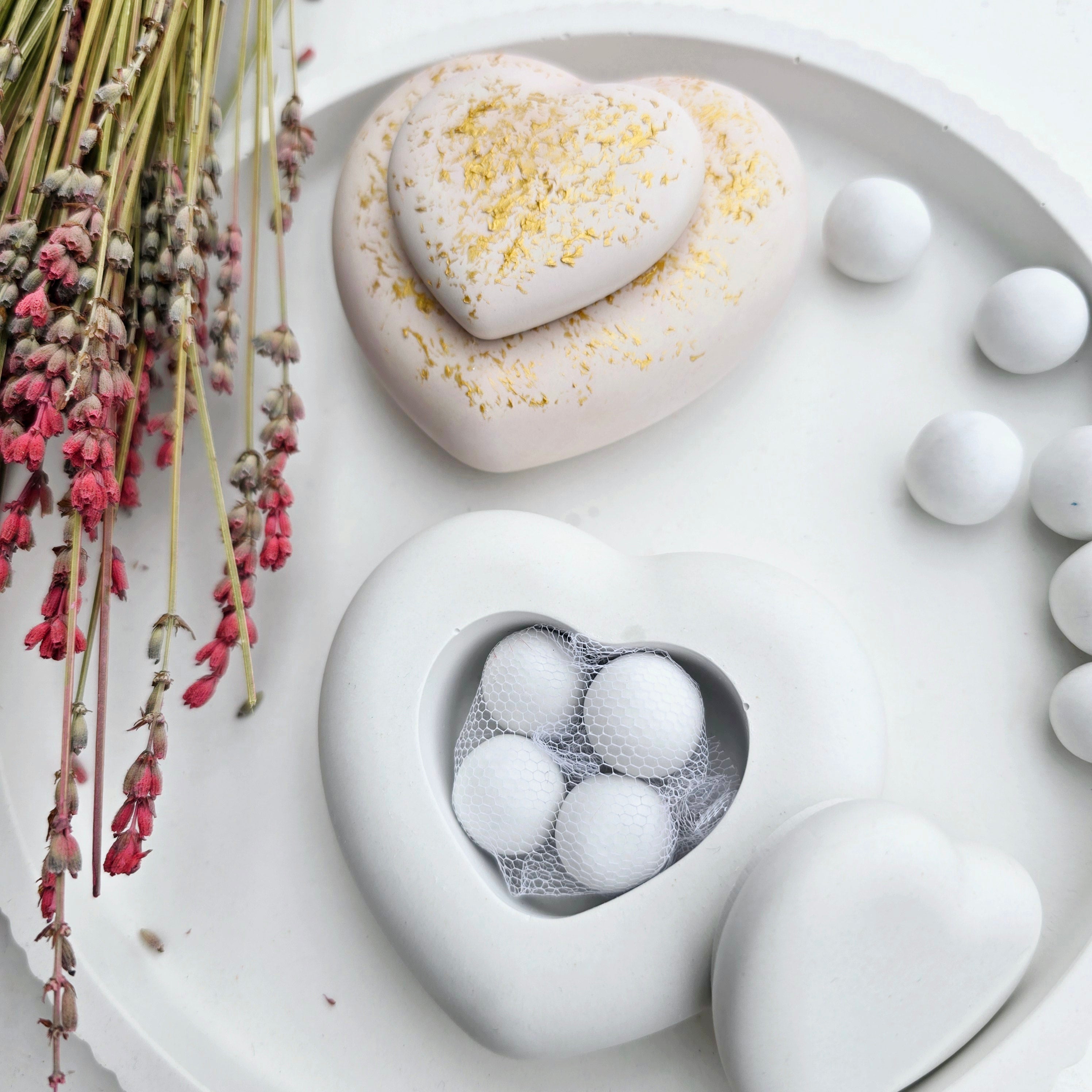 Μπομπονιέρα καρδιά μπιζουτιέρα