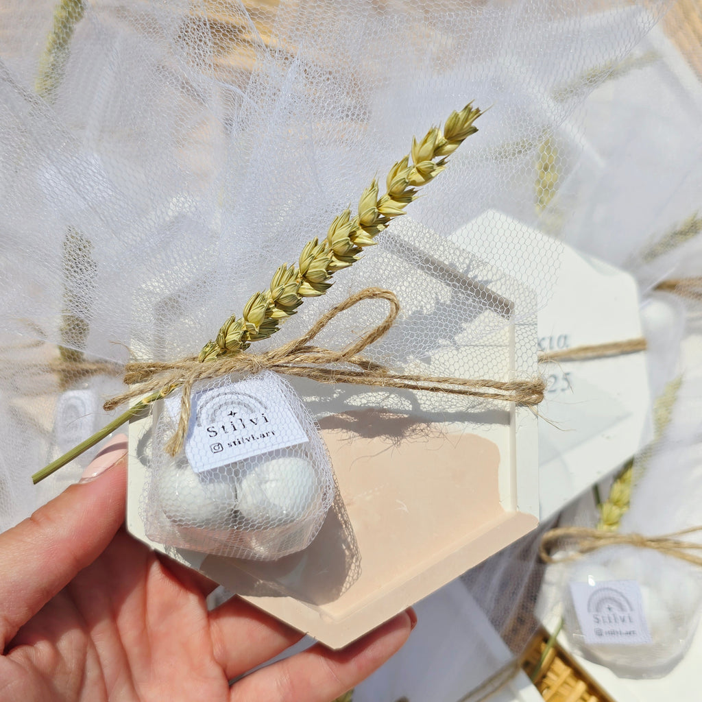 Μπομπονιέρα πολύγωνο σουβέρ