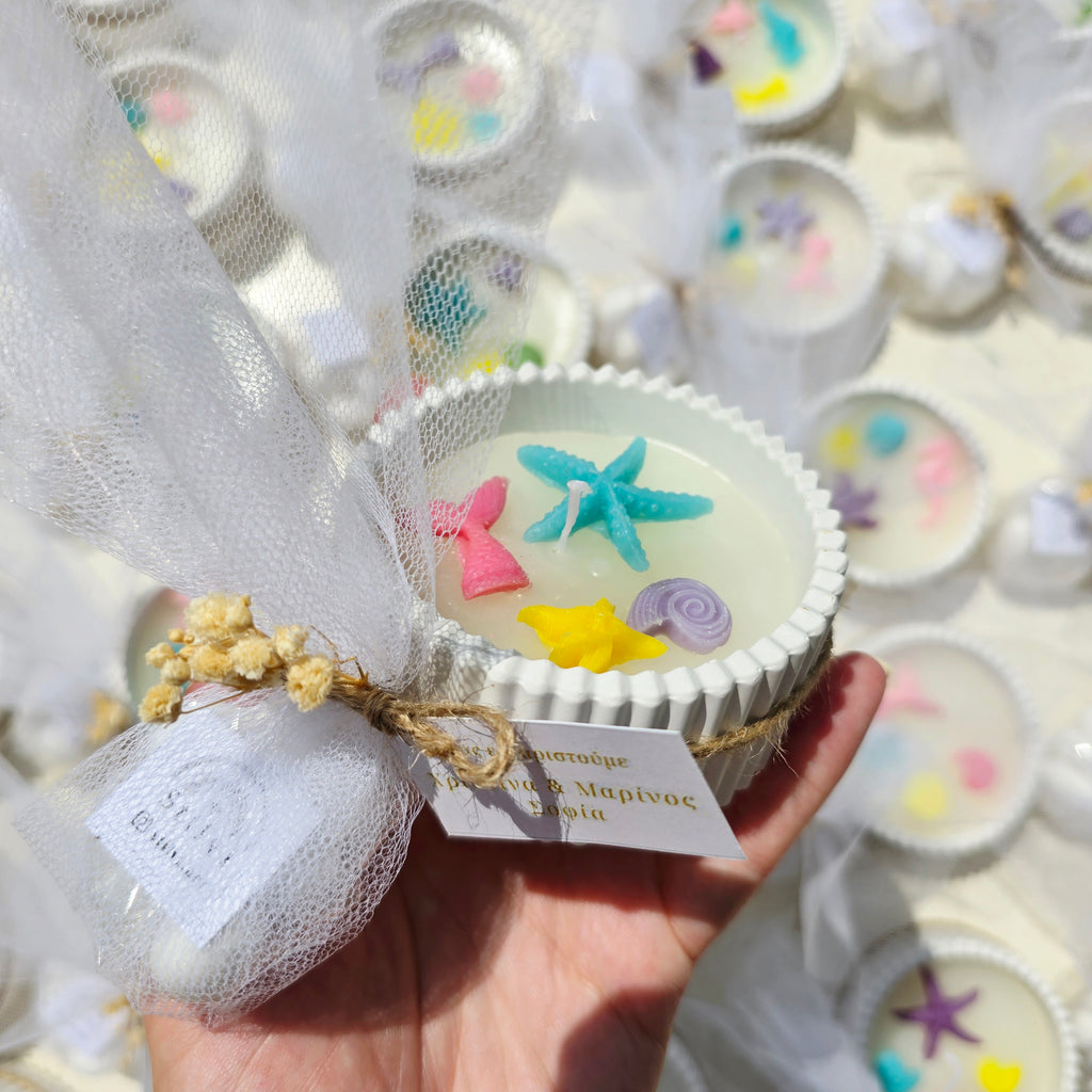 Μπομπονιέρα δοχείο - θαλασσινά στοιχεία