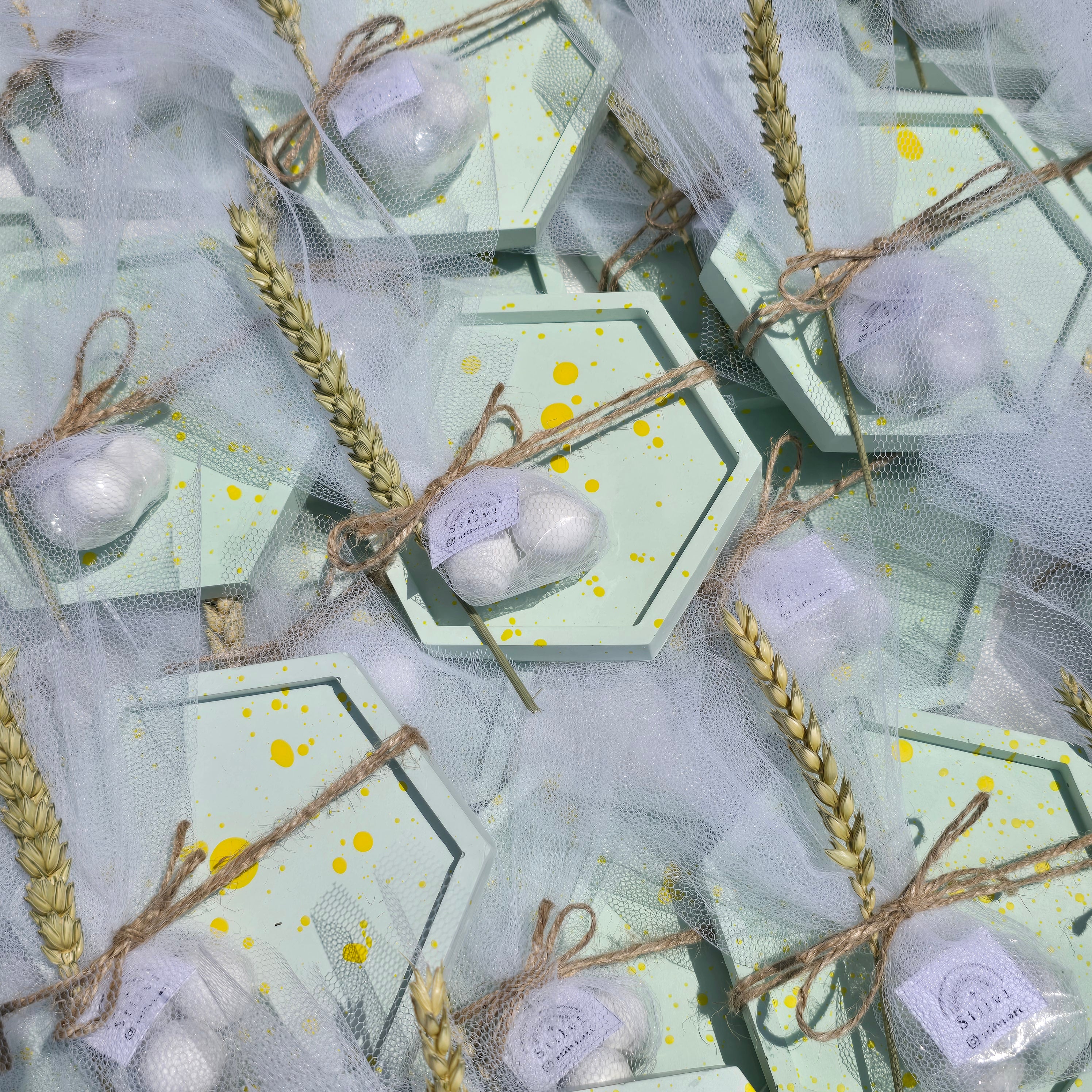 Μπομπονιέρα πολύγωνο σουβέρ