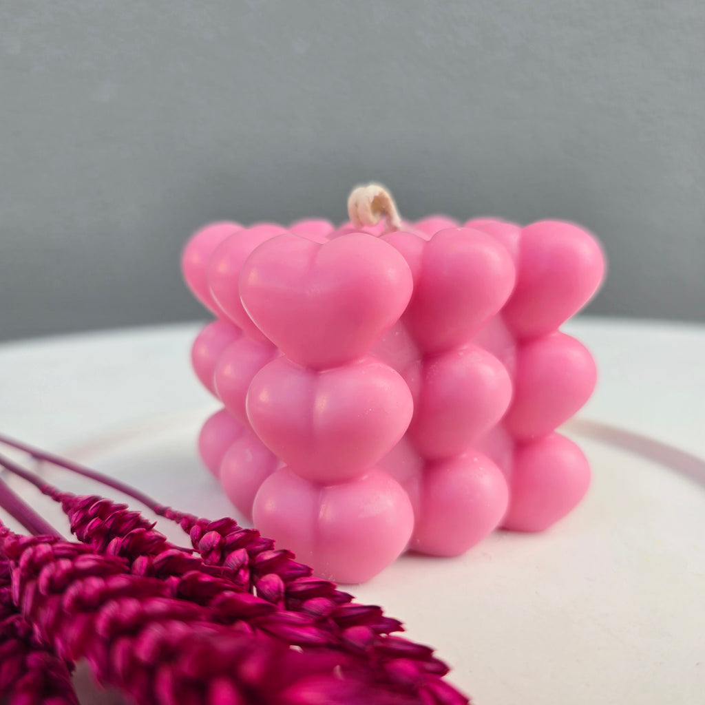 Αρωματικό κερί κύβος καρδιές