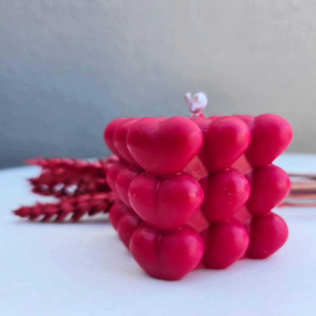 Αρωματικό κερί κύβος καρδιές