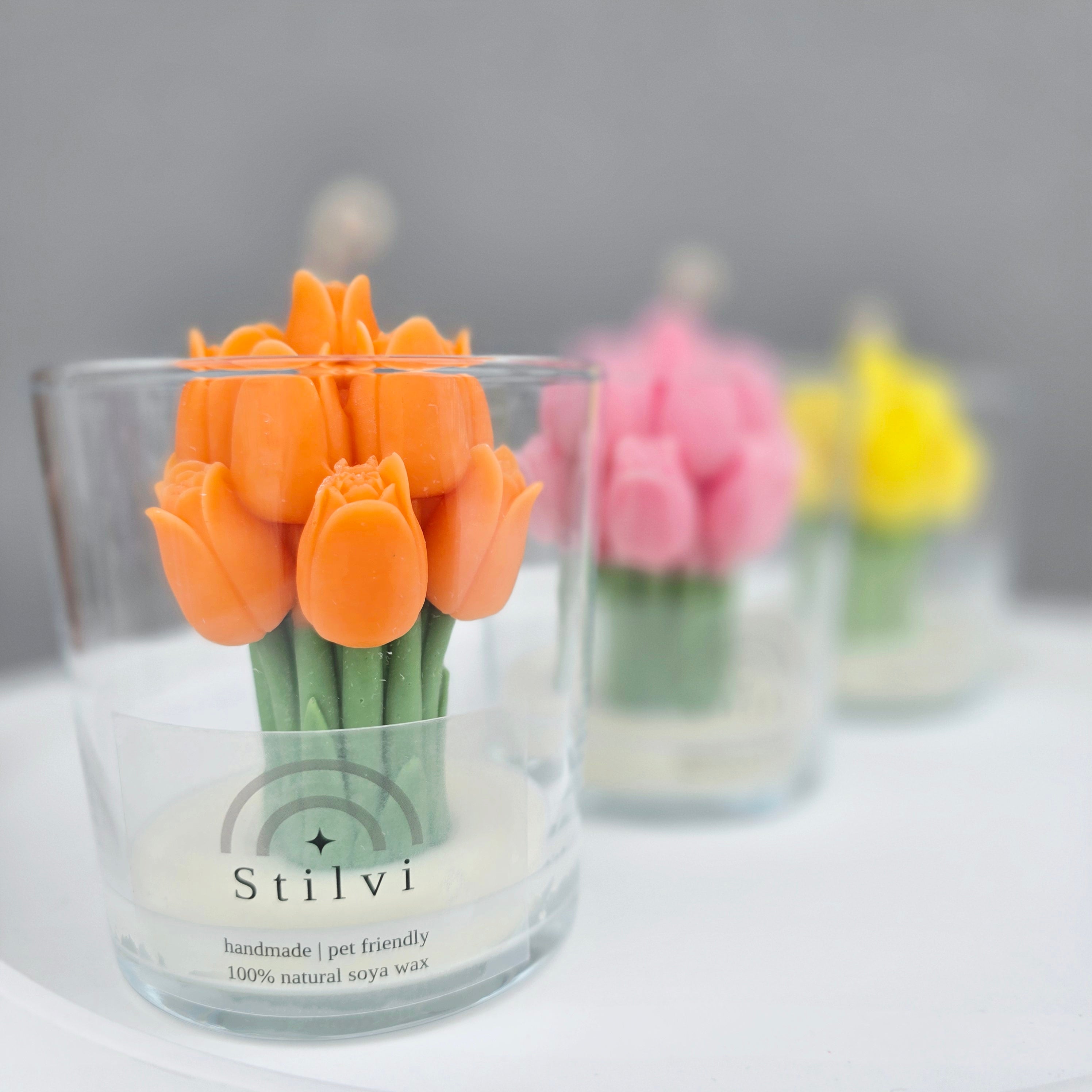 Αρωματικό Κερί σε Γυάλινο Δοχείο – Τουλίπα