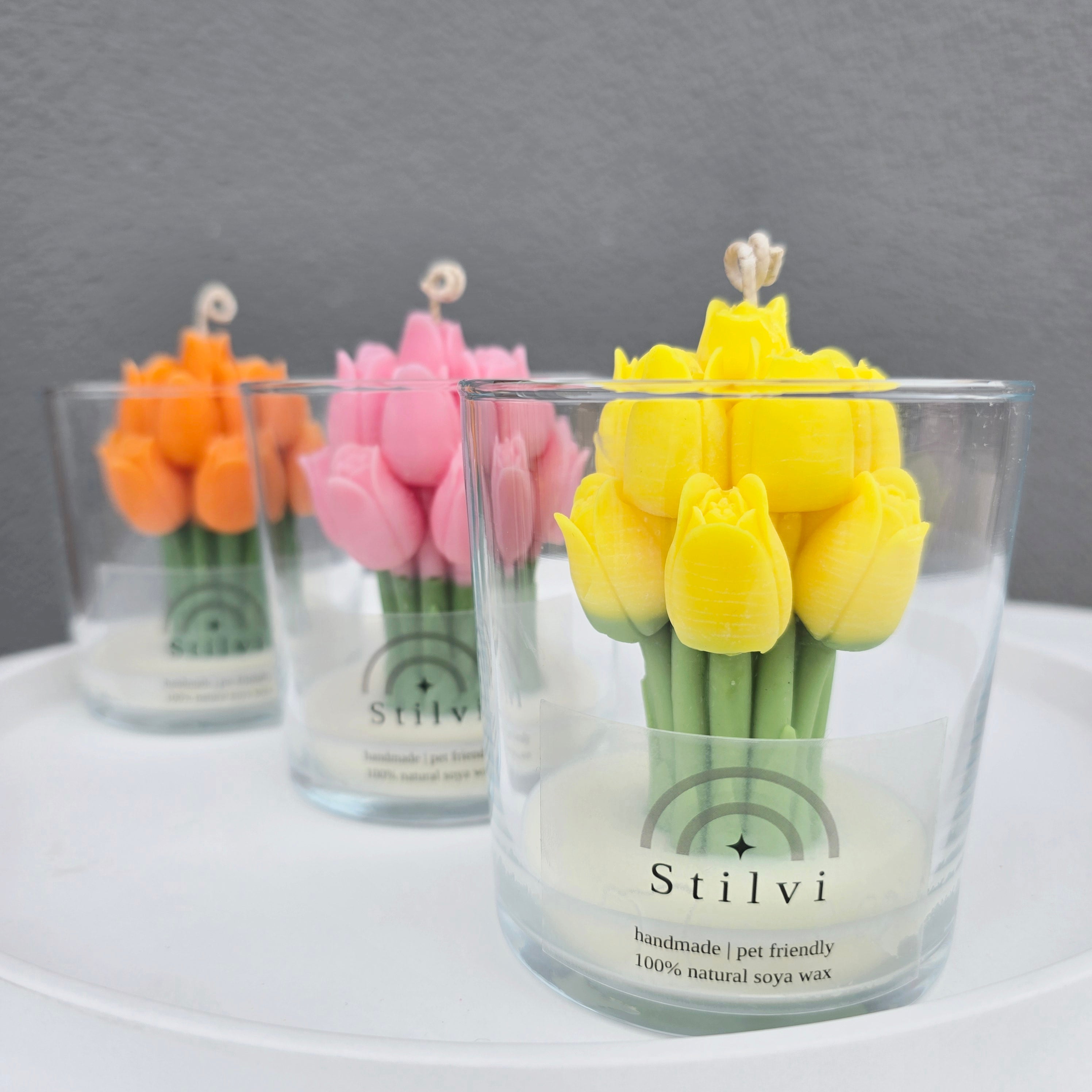 Αρωματικό Κερί σε Γυάλινο Δοχείο – Τουλίπα