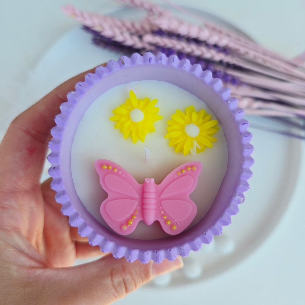 Μπομπονιέρα μαργαρίτα - πεταλούδα