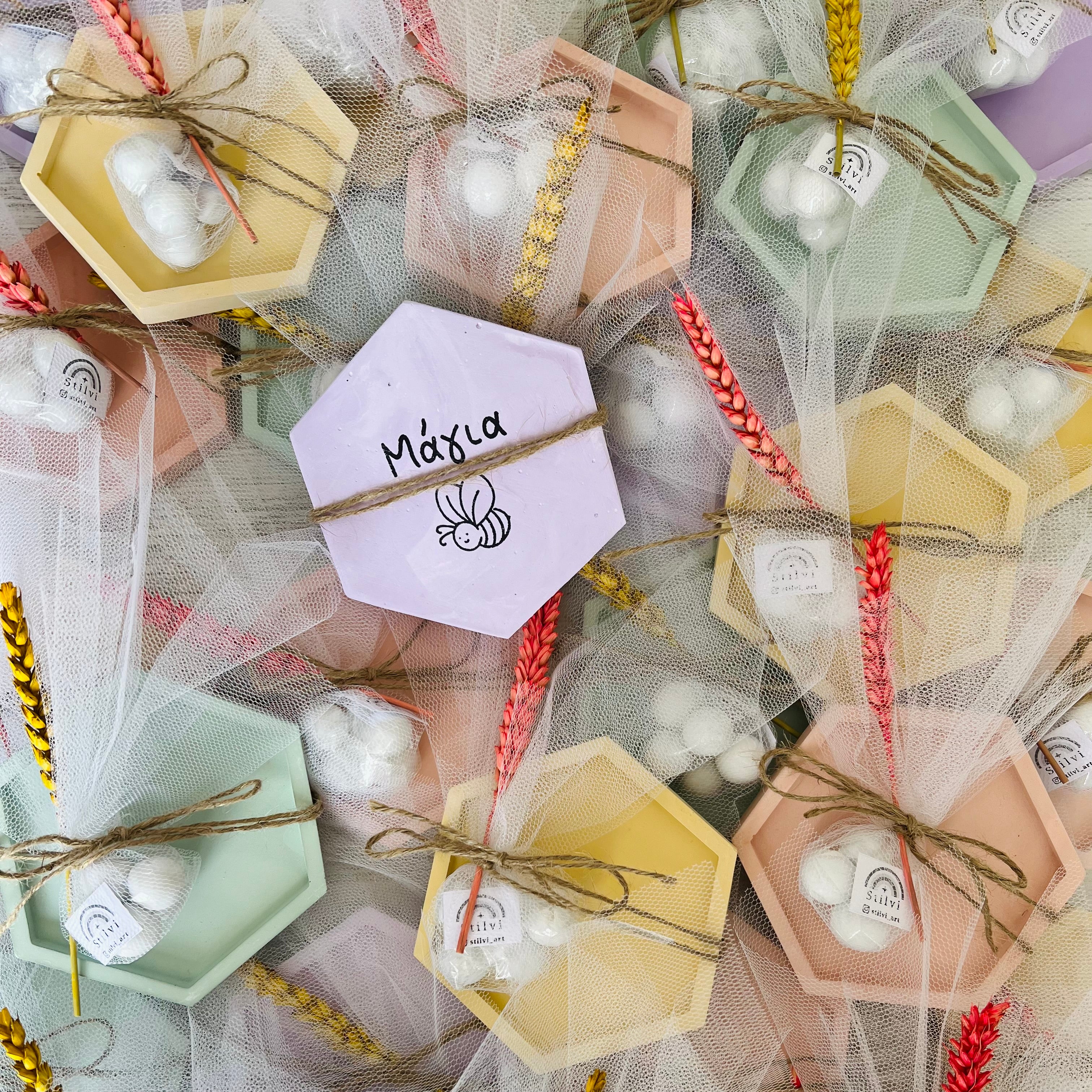 Μπομπονιέρα πολύγωνο σουβέρ